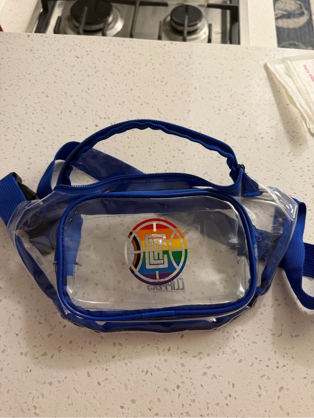 Clear Blue Clippers Waist Bag with Rainbow Logo - Unbranded